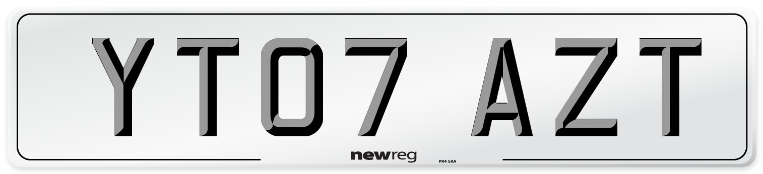 YT07 AZT Number Plate from New Reg